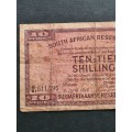 SA 10 Shillings E/A 2 April 1942 Filler Note ( folds/pin hole centre of note)  - as per photograph