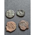 4 x Ancient Coins (unidentified) - as per photograph