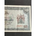 Reserve Bank of Rhodesia 10 Dollars Salisbury 1 March 1976 VF (Rhodes Watermark) - as per photograph