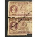 2 x G Rissik R1 1962 Filler notes - (tears/folds) - as per photograph