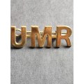 Umvoti Mounted Rifles Shoulder Title - as per photograph