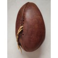 Vintage Genuine Leather Rugby Ball - as per photograph