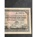 J Postmus 1 Pound Note 12 April 1944 E/A VF - as per photograph