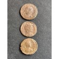 3 x Roman Coins Constantine 1 (cleaned) - as per photograph