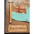 Rhodesia Independence Plaque 10 November 1965 Copper 202 mm x 178 mm - as per photograph