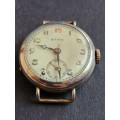 Cyma Wind up Wrist Watch Gold Plated - Face only (not working) - as per photograph