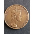 QE2 Coronation Bronze Medallion 2/6/1953 - as per photograph