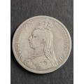UK Crown (Five Shillings) 1890 Queen Victoria- as per photograph