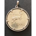 SA Silver R1 Pendant 1966 (in Silver Mount) total weight 19g - as per photograph