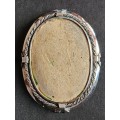 Vintage Sterling Silver Oval Portrait Brooch 15g - as per photograph