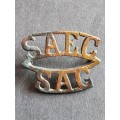 SA Engineers Corps Brass Shoulder Title- as per photograph