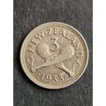 New Zealand Threepence 1933 BU - as per photograph