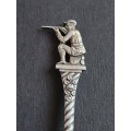 Hallmark Silver Shooting Spoon with Enamelling 19.4g - as per photograph