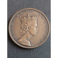 QE2 Coronation Bronze Medallion 2/6/1953 - as per photograph