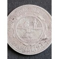 Zar 2 Shillings 1893 Silver (scarce date) - as per photograph