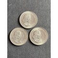 3 x Republic 10 Cents 1965 - as per photograph