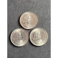 3 x Republic 5 Cents 1965 (excellent condition) - as per photograph