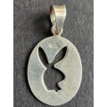 Vintage Sterling Silver Playboy Pendant 1.7g (stamped .925) - as per photograph