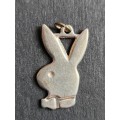 Vintage Sterling Silver Playboy Pendant 1.5g - as per photograph