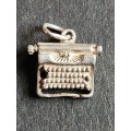 Vintage Silver Typewriter Charm 2.g - as per photograph