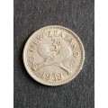 New Zealand Threepence 1939 Silver - as per photograph