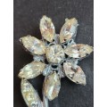 Vintage Flower Crystal Brooch - as per photograph