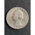 USA 1/4 Dollar 1964D Silver - as per photograph