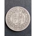 UK 1/2 Crown 1888 Silver - as per photograph