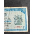 Reserve Bank of Rhodesia 1 Dollar Salisbury 1 March 1976 (Rhodes Watermark) - as per photograph