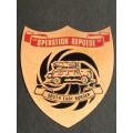 Rhodesia `Operation Repulse` Miniature Plaque 80mm x 80mm - as per photograph