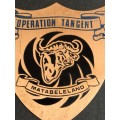 Rhodesia `Operation Tangent` Miniature Plaque 80mm x 80mm - as per photograph