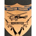 Rhodesia `Operation Thrasher` Miniature Plaque 80mm x 80mm - as per photograph