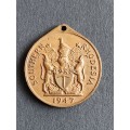 Southern Rhodesia 1947 Royal Visit Bronze Medallion (missing ring) - as per photograph