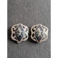 Vintage Siam Sterling Silver Earrings 4.9g - as per photograph