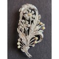 Vintage Marcasite Brooch 12.8g - 56mm - as per photograph