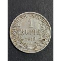 Deutsch Ostafrika One Rupie 1910J (Filler coin) - as per photograph