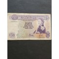 Mauritius 50 Rupees 1967 (tears/folds/marks) - as per photograph