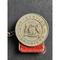 The SA WW1 on Service (discharged) Lapel Badge no. 16 - as per photograph