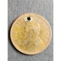 ZAR One Penny 1892 Filler Coin (hole on coin) - as per photograph