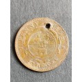 ZAR One Penny 1892 Filler Coin (hole on coin) - as per photograph
