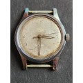 Vintage Deluxe 17 Jewels Mechanical Men`s Wrist Watch (not working- no glass- ideal for spares)