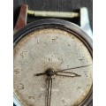 Vintage Deluxe 17 Jewels Mechanical Men`s Wrist Watch (not working- no glass- ideal for spares)