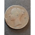 UK Farthing Queen Victoria Younghead 1839 - as per photograph