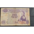 Mauritius 50 Rupees Queen Elizabeth II 1967 VF - as per photograph