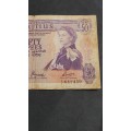 Mauritius 50 Rupees Queen Elizabeth II 1967 VF - as per photograph