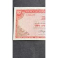 Reserve Bank of Rhodesia 2 Dollars Salisbury 1 March 1976 Rhodes Watermark- very nice condition