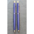 Vintage Parker Pen/Pencil Set made in France (engraved) (scratches on pen) - as per photograph