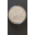 SA Sterling Silver One Rand 2008 Proof Protea Series Mahatma Gandhi- as per photograph