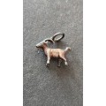 Vintage Sterling Silver Goat Charm .925 Stamp 1.7g - as per photograph