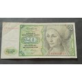 Zwanzig 20 Dollars Deutsche Bank Note 9 Jan 1980 VF+ - as per photograph